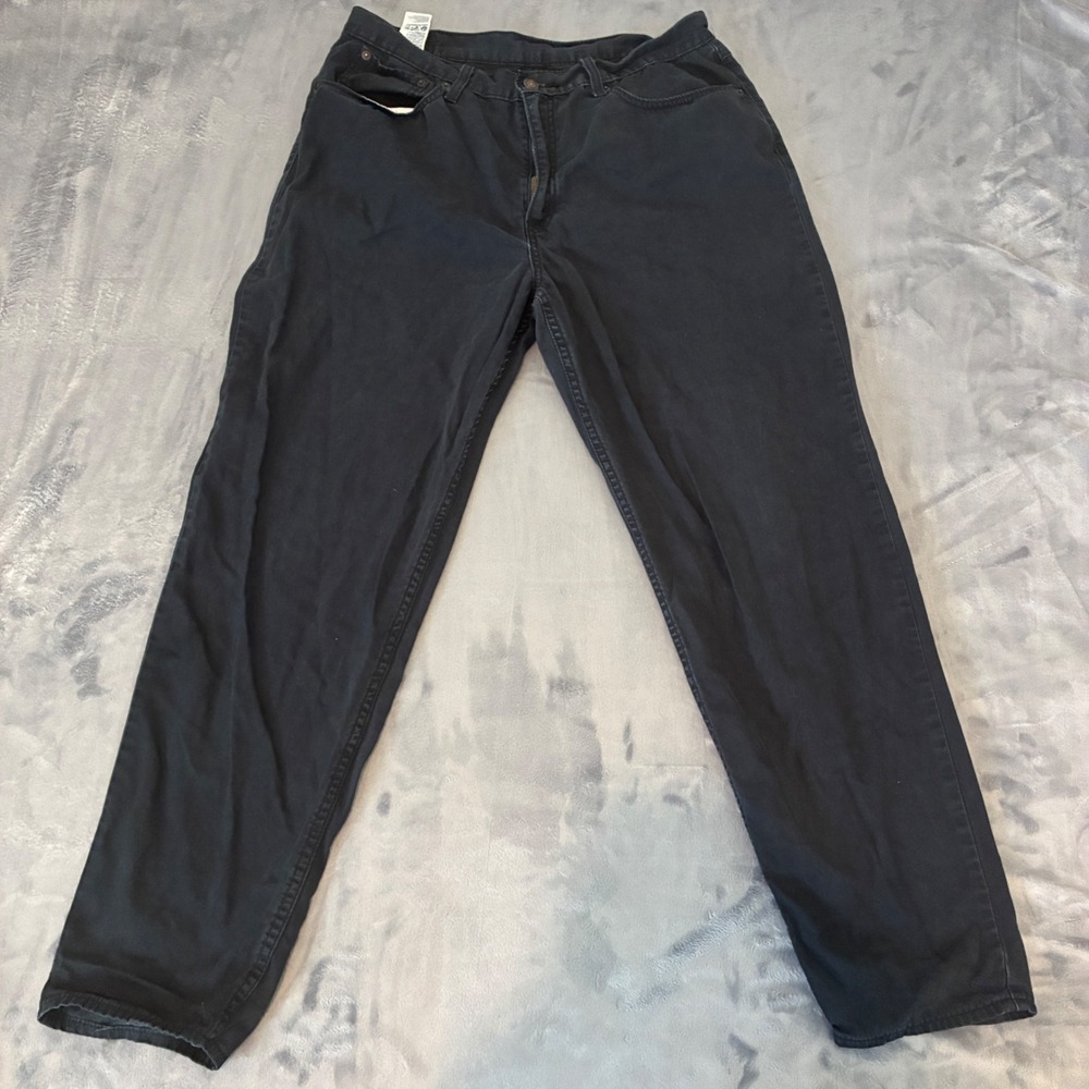 Levi Strauss Pants Mens 33x30 Black Cotton Hemp Straight Leg Casual